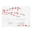 Premium-Red Berry Branches Holiday Greeting Card