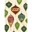 Classic Peace & Joy Ornaments Holiday Greeting Card