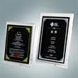 Crystal Awards-Floating Black Glass Plaque