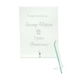 Small Jade Glass Plaque Award with Stand