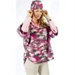 Ladies Camouflage Poncho with Matching Hat