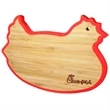 Chicken Bamboo Trivet with Silicone Edge