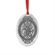 Small Oval Metal Christmas Ornament