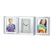 Folding Alarm Clock with Two Photo Frames