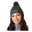 Adult Knit Pom-Pom Beanie with Cuff