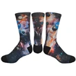 USA Athletic Crew Socks (Black Heel & Toe) with DTG Printing
