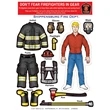 Fireman Dress-Up Peel-N-Place (Caucasian Male)