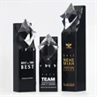Optical Black Crystal Glass Trophy