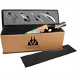 Light Brown Leatherette Single Wine Box w/ Tools