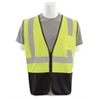 Class 2 Black Bottom Mesh Economy Vest with Pockets - HVL