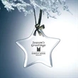 Beveled Jade Glass Ornament - Star