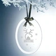 Beveled Glass Ornament - Oval