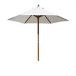 7 ft Rd Wood Patio Umbrella, 6 Ribs, Blank