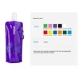 16 Oz. BPA-Free Foldable and Reusable Water Bottle ( 480ML )