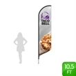 Feather Angled Flag - (10.5' Medium Single Sided)