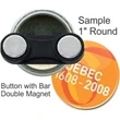 Bar Double Magnet 1 Inch Round Button