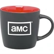 12 oz. Matte Black Ceramic Coffee Mug with Colored Interior