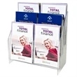 3-Tier, 6-Pocket acrylic brochure holder for 5 1/2"W literat