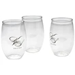 16 oz. Plastic Stemless Wine Glass