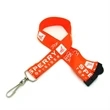 1" Silkscreened Flat Lanyard w/ Sew on Breakaway