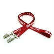 5/8" Flat Lanyard w/ Double Standard Attachment
