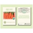 Organic Carrot 'Scarlet Nantes' Seed Packet 3.25" x 4.5"