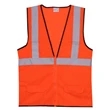 2XL/3XL Orange Mesh Zipper Safety Vest