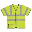 S/M Yellow Solid Short Sleeve Safety Vest