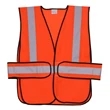Orange Mesh Side Strap Safety Vest
