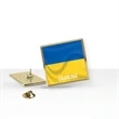 Support Ukraine Square Lapel Pin (3/4" x 3/4")