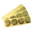 Gold Silver Foil Embossed Stickers