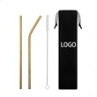 Colorful Drinking Straw Set with Velvet bag