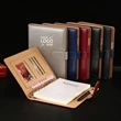 Leather Journal Notebook with Card Bag