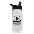 20 Oz. Clear Sports Bottle with Flip Straw Lid