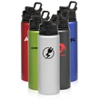 25 oz. Aluminum Metallic Sports Bottle With Snap Lids