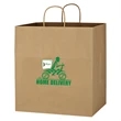 Budget Custom Kraft Paper Brown Shopping Bags - 14-x-15