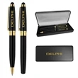 Black Lacquer Roller Ball and Ballpoint Stylus Pen Box Set