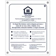 Fair Housing Sign in Clear Acrylic - Spanish