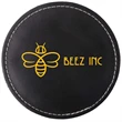 Benson Bonded Leather Round Coaster