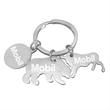 Stainless Steel Bull and Bear Key Chain