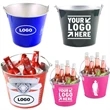 Customized Logo 5Qt Galvanized Ice Bucket Round Metal Tub