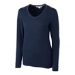 Cutter & Buck Lakemont Tri-Blend Womens V-Neck Pullover S...