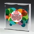 Scalloped Edge Square Paperweight Awards - 4" x 4" x 3/4"