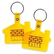 2 Color House Shaped Soft Plastic Key Tags