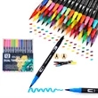 12pcs Colored Dual Tip Brush Pen Set