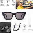 HD Bluetooth Audio Sunglasses W/Open Ear Headphones