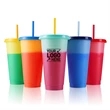 24Oz Color Changing Tumbler With Straw