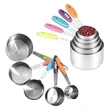 5Pcs Stainless Steel Measuring Cup With Silicone Handle