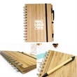 Eco-Friendly Natural Hard Bamboo Cover Notebook With A Pen