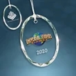 Crystal Faceted Oval Christmas Ornament